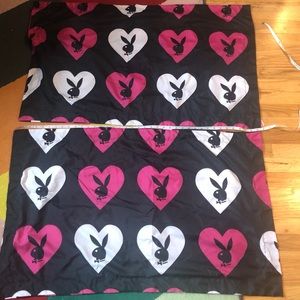 Playboy Bunny set of King Size Pillowcases bedding